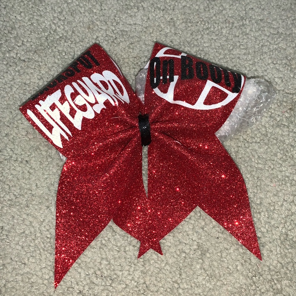 Beautiful Red Cheerleading Bow